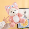 50cm Stitch Transforms Cute Bear Doll Stitch Teddy Bear Plush Toys Strawberry Bear Valentine's Day Gift for Girls