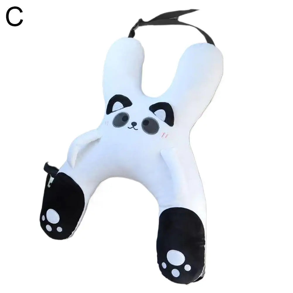 1Set Car Cute Cartoon Pillow Car Mounted Child Sleeping Pillow Car Removable Comfortable Breathable Headrest Lumbar Support