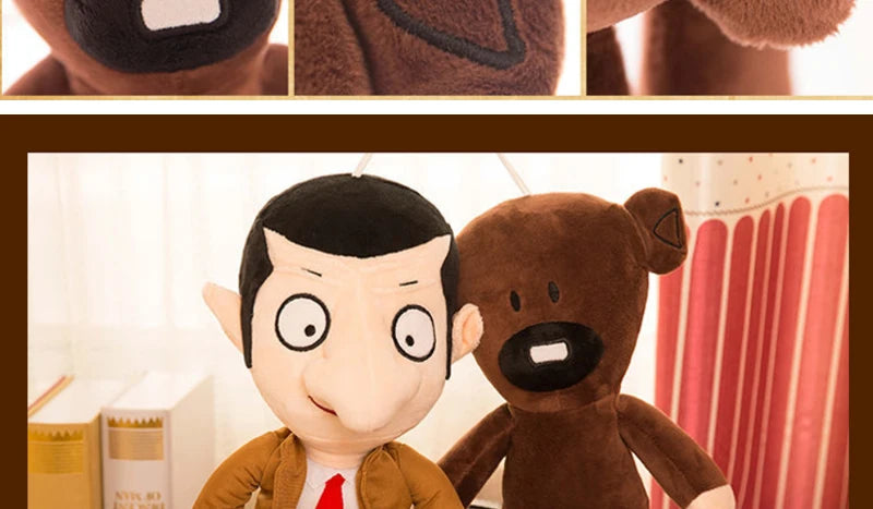 Cute Classic Comedy Teddy Bear Plush Doll Cartoon Stuffed Animal Toy Baby Soft Pillow Collectible Sofa Bed Decor Kids Adult Gift