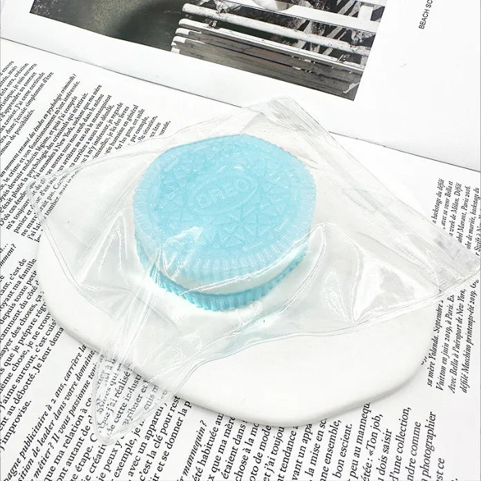 Squishy Handmade Silicone Cookies Fidget Toy Slow Rebound Stress Relief Pinch Decompression Squeeze Toy for Kids Holiday Gifts