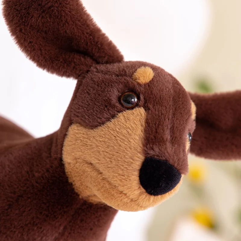 Dachshund Plush Long Pillow Brown Dog Body Pillow Animal Cartoon Body Hugging pillow Long Pillows Stuffed Home Decor