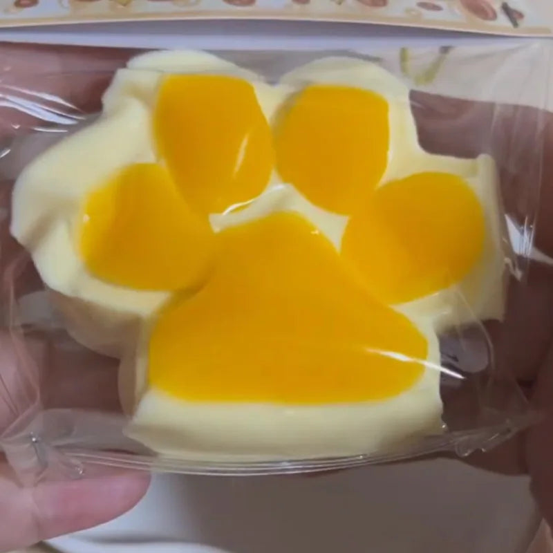 1pc Cute Cat Paw Squeeze Toy Soft Sticky Decompressing Stress Relief Slow Rebound Jelly Pinch Toy for Kids Adults Squishy Toy