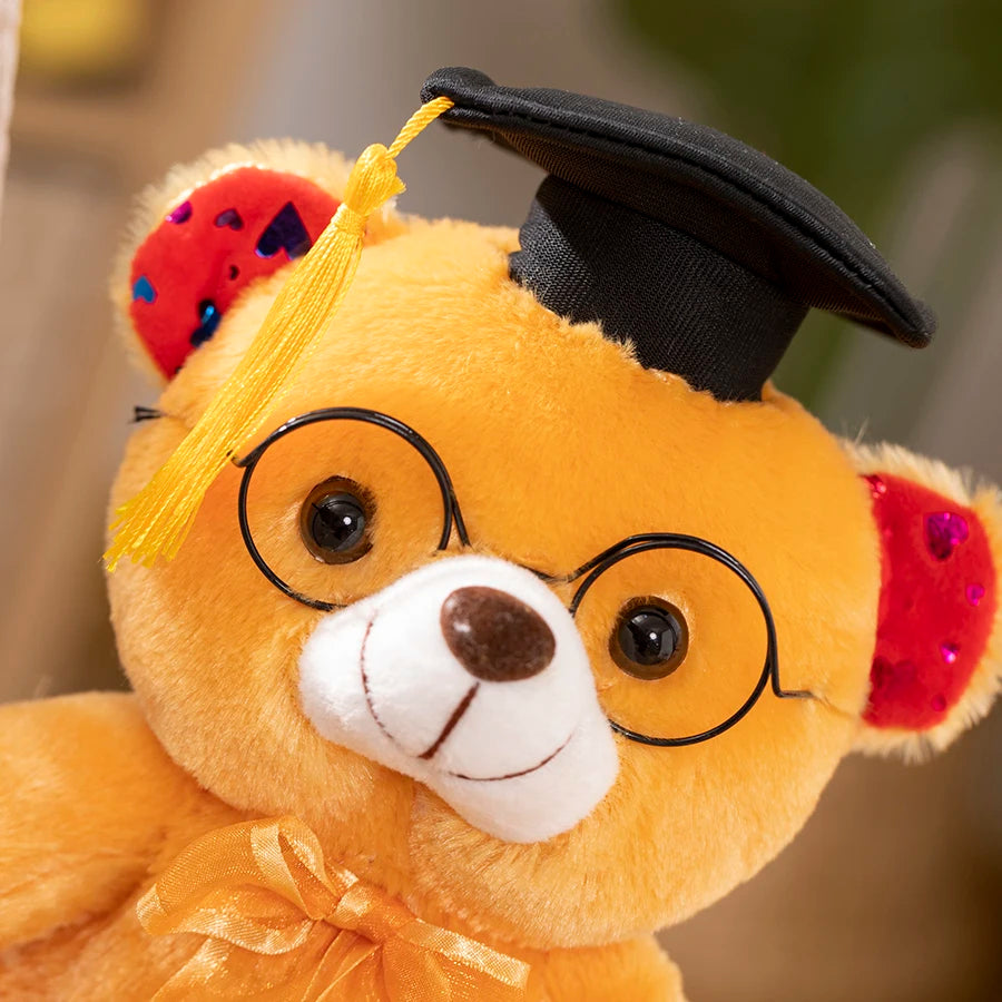 1 Piece 23cm Graduation Bear Plush Toy Cute Teddy Bear Soft Doll Boys Girls Students Graduation Gift