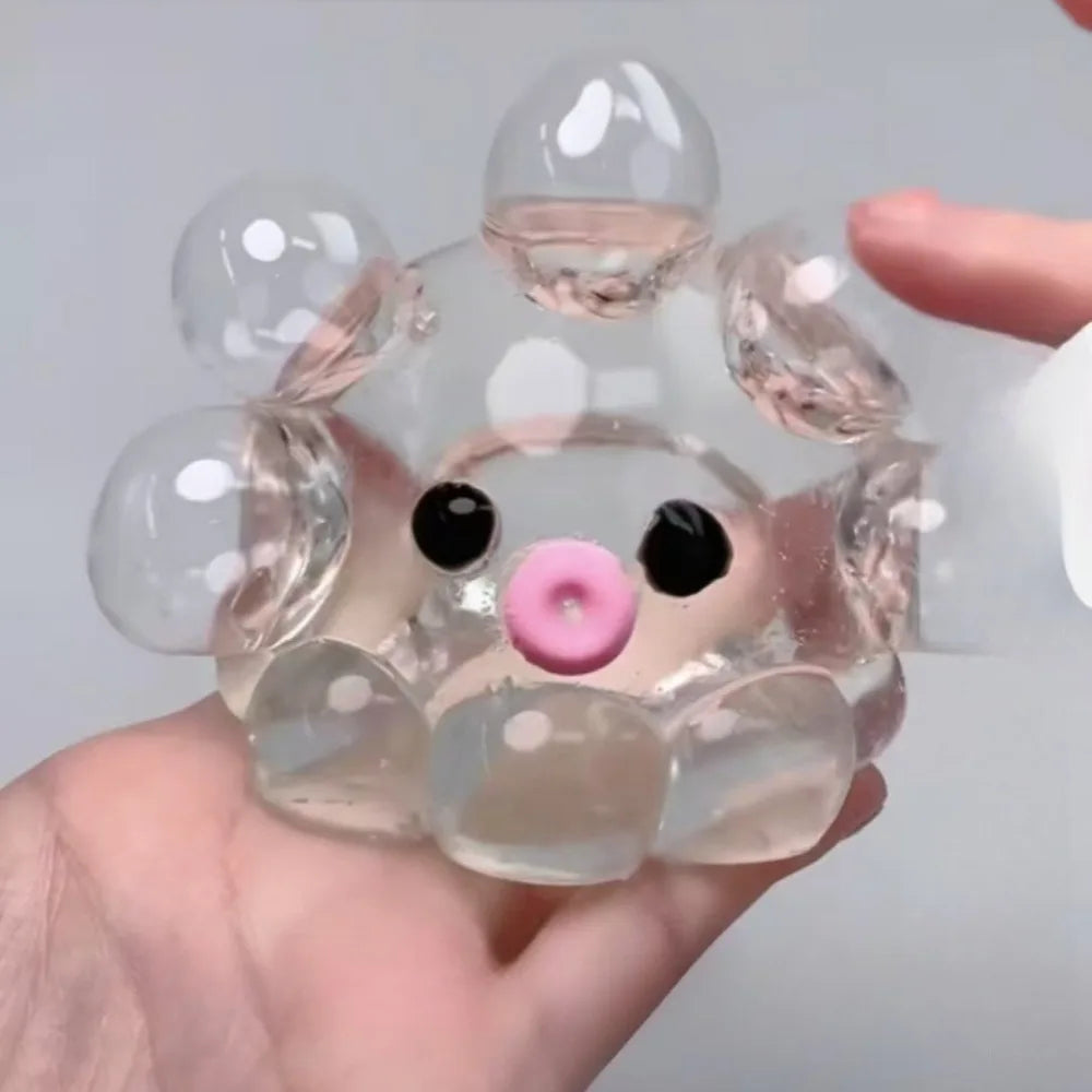 Squishy Bubble Pop Fidget Toy, Squeeze Sensory Ball & Octopus Popper, Anti-Anxiety Toy for Adults Kids, ASMR Fun Party Gift