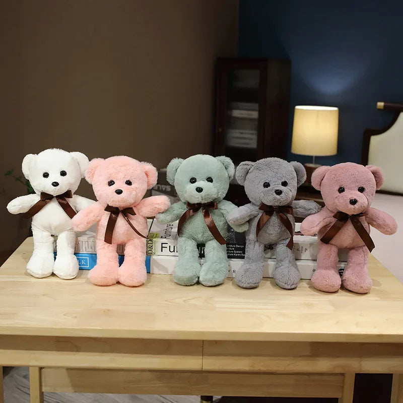30cm 16 Styles Bear Plush Toy Soft Stuffed Animal Doll Small Pink Gray White Teddy Bear Doll Lovely Birthday Gifts For Girl Boy