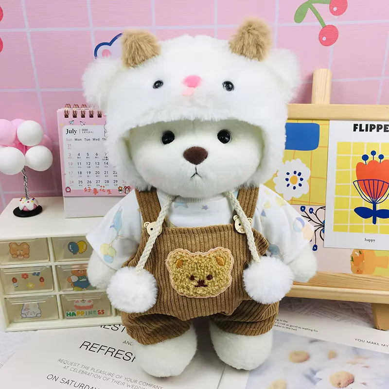 30cm Teddy Bear Handmade Stuff Plush Doll DIY Dress Up Lina Bears Kawaii Plushies  Anime Toys Birthday Gift for Children Friend