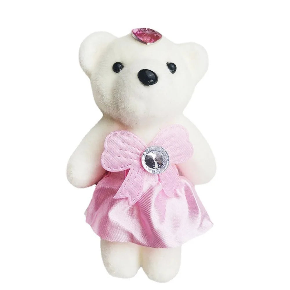 10 PCS Cute Cartoon Small Teddy Bear Birthday Flower Bouquet Bear Couple Bear Wedding Valentine's Day Decoration