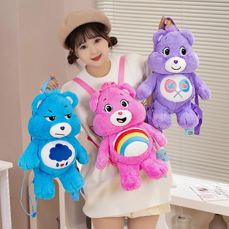 Care Bears Plush Knapsack Teddy Bears Stuffed Doll Kawaii Decor Backpack Cosplay Cosplay Props Lovely Bear Shopping Bags Gifts