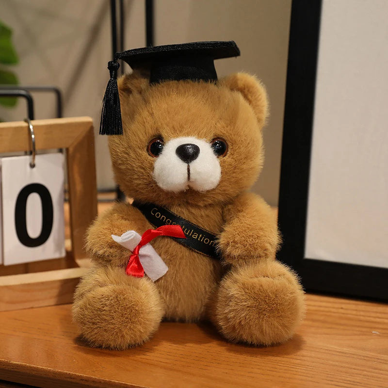 18cm Kawaii PhD Teddy Bear Plush Toy Graduation Gift Cute Doctor Bear for Graduates  Perfect Gift for Kids Friends Boys Girls