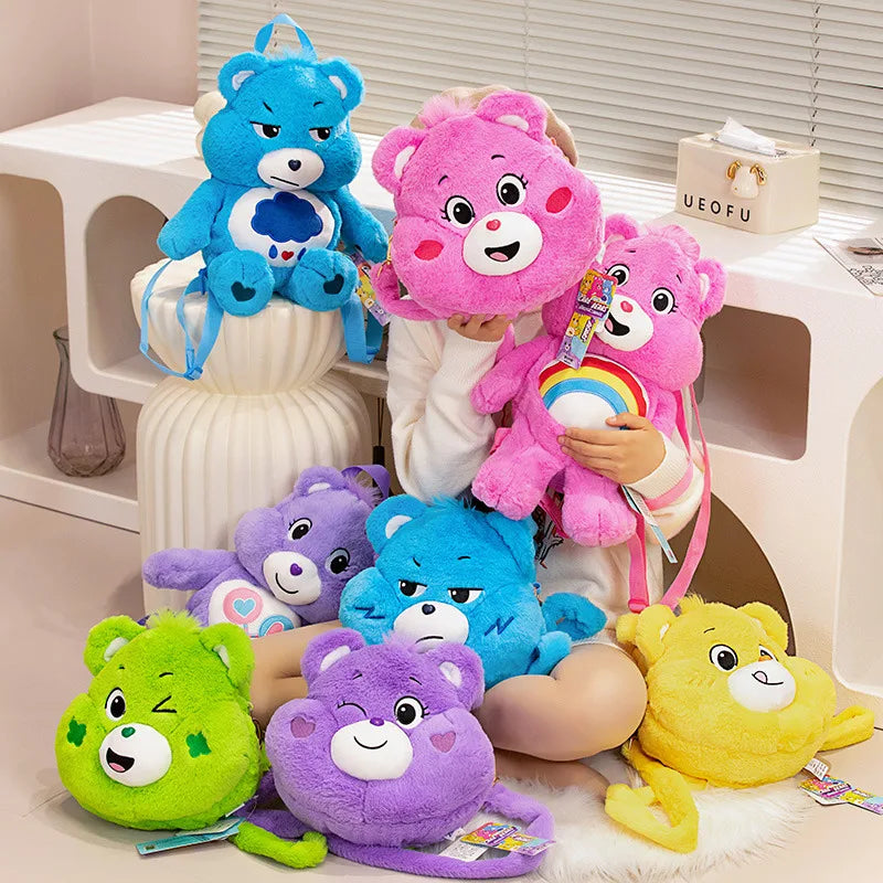 Care Bears Plush Knapsack Teddy Bears Stuffed Doll Kawaii Decor Backpack Cosplay Cosplay Props Lovely Bear Shopping Bags Gifts