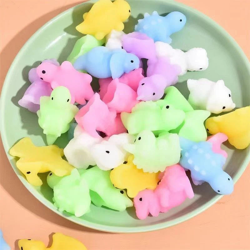 Kawaii Dinosaur Mochi Squishy Toys Squeeze Sensory Fidget Stress Relief ADHD Autism Anxiety Therapy Kids Toys Party Favors