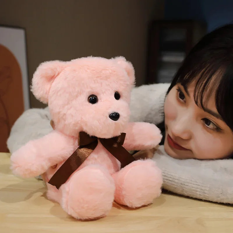 30cm 16 Styles Bear Plush Toy Soft Stuffed Animal Doll Small Pink Gray White Teddy Bear Doll Lovely Birthday Gifts For Girl Boy
