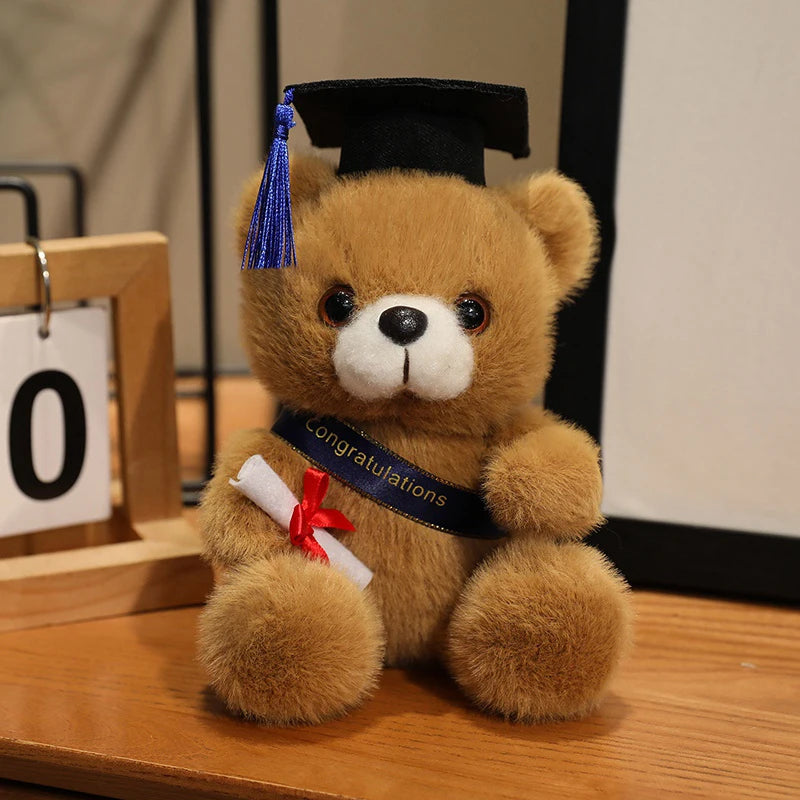 18cm Kawaii PhD Teddy Bear Plush Toy Graduation Gift Cute Doctor Bear for Graduates  Perfect Gift for Kids Friends Boys Girls