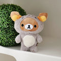 Kawaii Strawberry Rilakkuma Plush Doll Anime Teddy Bear Rilakkuma Bear Dress up Raccoon Plushies Pelcuhe Stuffed Doll Kid Gift
