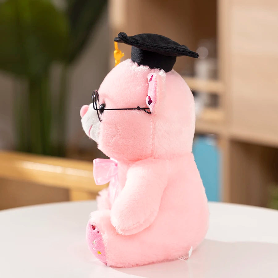 1 Piece 23cm Graduation Bear Plush Toy Cute Teddy Bear Soft Doll Boys Girls Students Graduation Gift