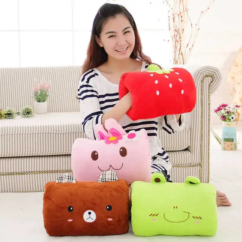 Cute Cartoon Hand Warmer Pillow Soft Stuffed Animal Creative Gift for Kids Nap Cushion Hand warmer  travel neck pillow