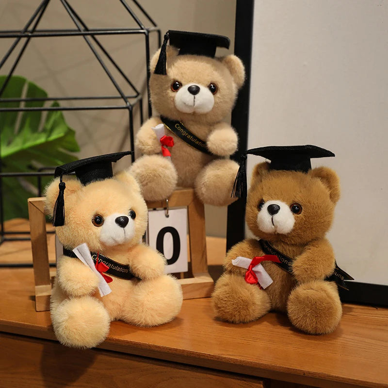 18cm Kawaii PhD Teddy Bear Plush Toy Graduation Gift Cute Doctor Bear for Graduates  Perfect Gift for Kids Friends Boys Girls