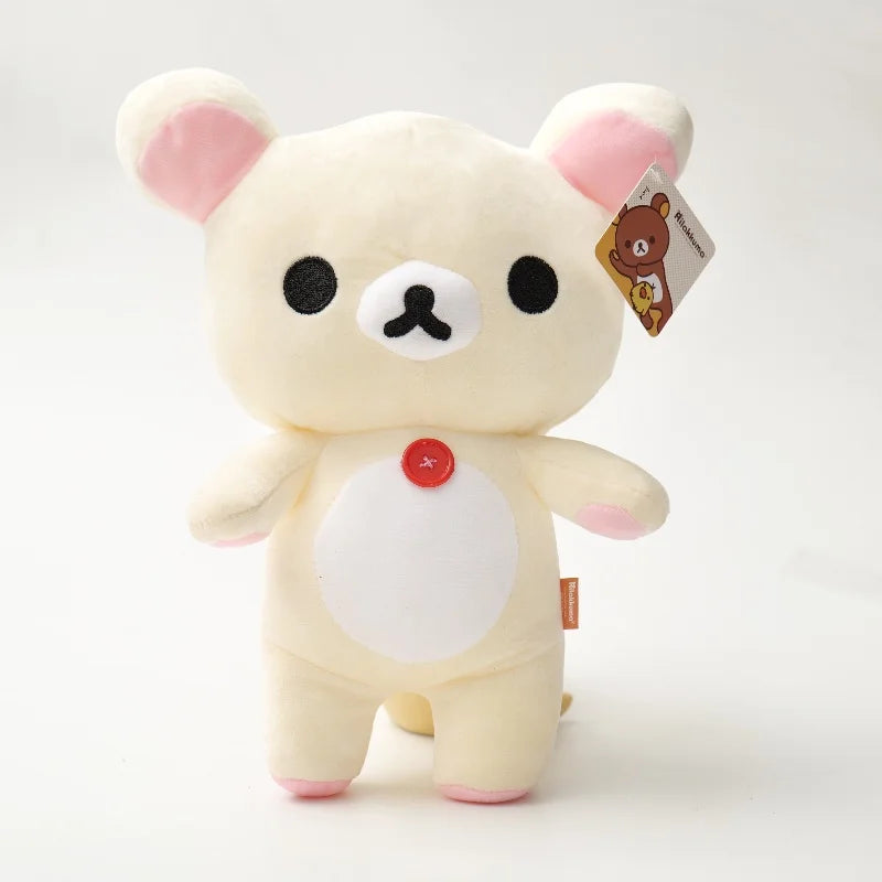 Kawaii Strawberry Rilakkuma Plush Doll Anime Teddy Bear Rilakkuma Bear Dress up Raccoon Plushies Pelcuhe Stuffed Doll Kid Gift