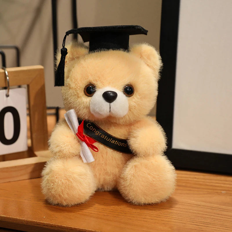 18cm Kawaii PhD Teddy Bear Plush Toy Graduation Gift Cute Doctor Bear for Graduates  Perfect Gift for Kids Friends Boys Girls