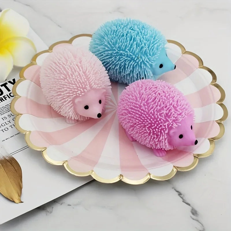 Hedgehog Squeeze Ball Pinch Funny Cute Doll Toy Spiky Balls Toy Glitter Sensory Fidget Toy Stress Relief for People Best Gift