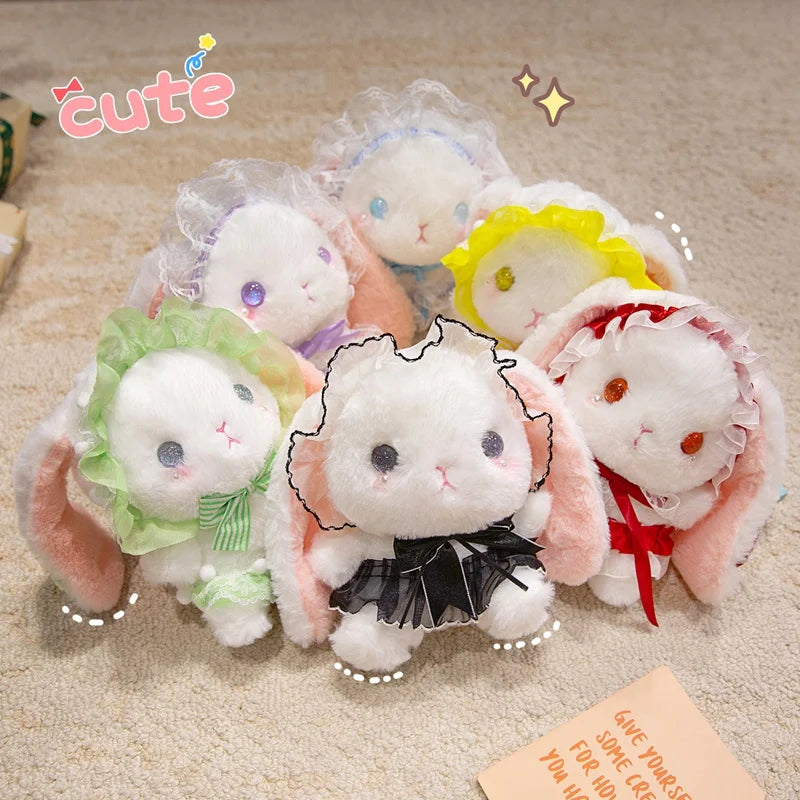 18/25/35cm Cartoon Cute Lolita Rabbit Plush Doll Pillow Color Princess Rabbit Plush Toy Home Decoration Gift For Children