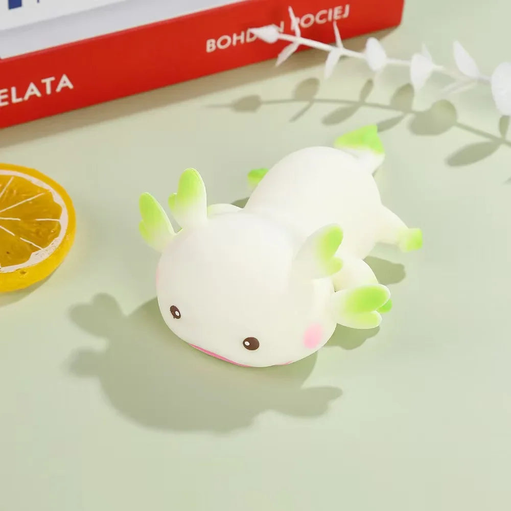 Cute Axolotl Squeeze Toys Cartoon Fish Relax Antistress Squishy Toys Stress Relief Slow Rebound Stretch Toys For Adult Kids