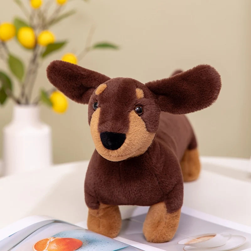 Dachshund Plush Long Pillow Brown Dog Body Pillow Animal Cartoon Body Hugging pillow Long Pillows Stuffed Home Decor