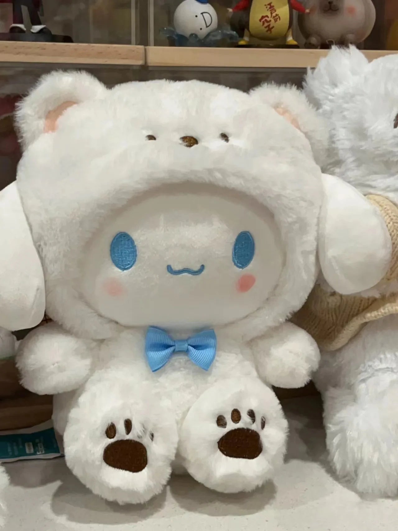 Sanrio Cinnamoroll Dog Cute Transformation into White Bear Kawaii Plush Toy Girl Cloth Doll Plush Birthday Gift for Best Friends