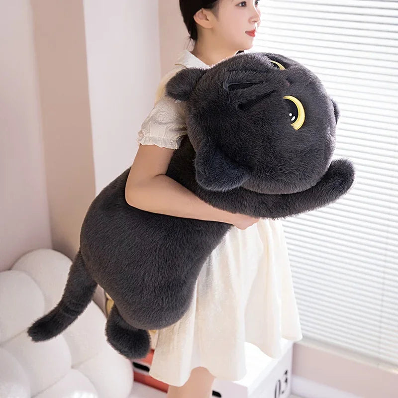 New Cute Cat Lying Doll Plush Sofa Pillow Kawaii Cartoon Animal Gift Stuffed Toy Office Home Sleep Decor Valentine's Day