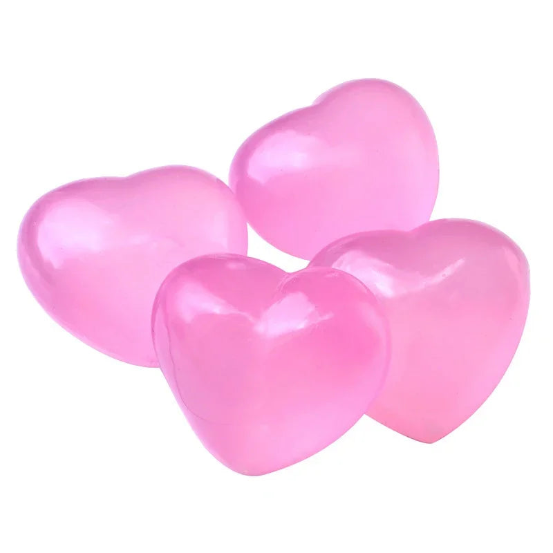 Kids Maltose Cute Change Color Heart Squeeze Toy  Anti-stress Vent Ball Slow Rebound Relieves Stress Toys Adult Gift