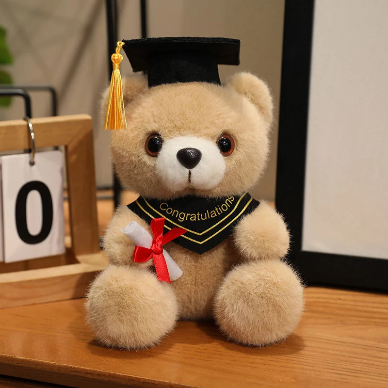18cm Kawaii PhD Teddy Bear Plush Toy Graduation Gift Cute Doctor Bear for Graduates  Perfect Gift for Kids Friends Boys Girls