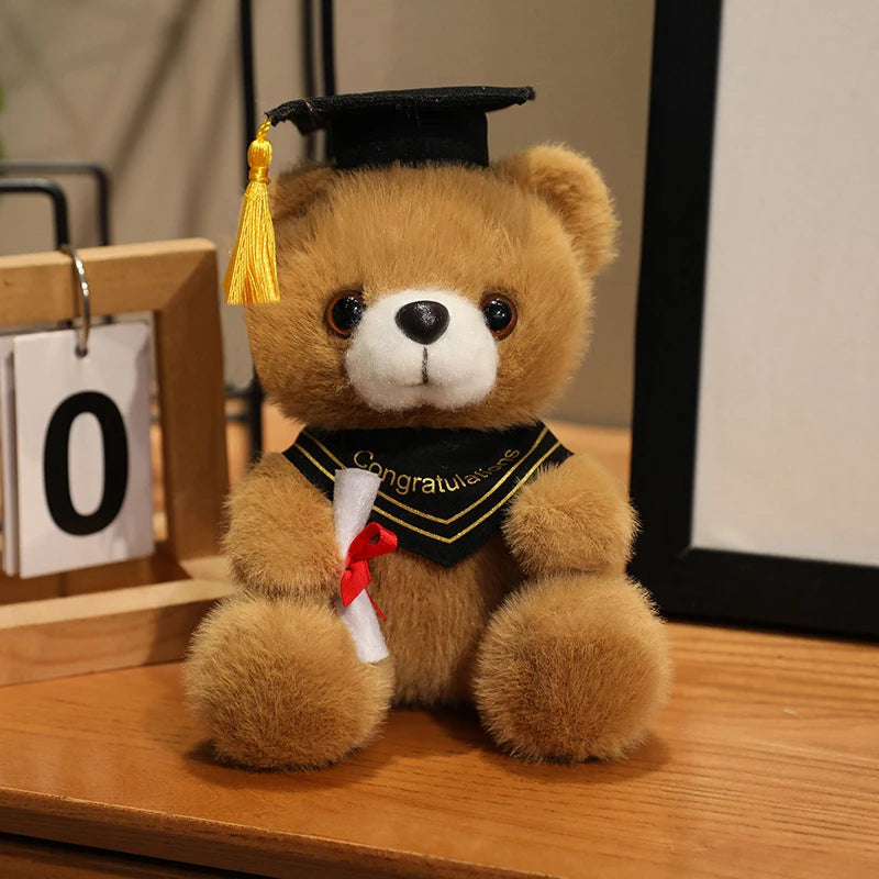 18cm Kawaii PhD Teddy Bear Plush Toy Graduation Gift Cute Doctor Bear for Graduates  Perfect Gift for Kids Friends Boys Girls