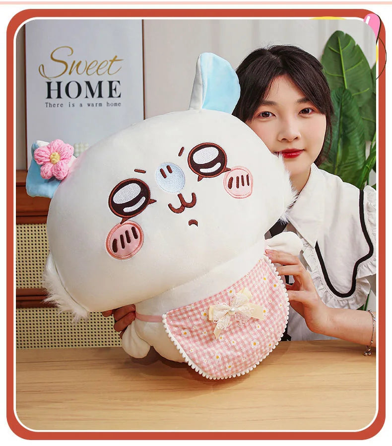 Cartoon Usachi Chiikawa Wear Clothes Plush Toy Jiikawa Hachi Self-deprecating Bear Stuffed Doll Home Decor Pillow Kids Gifts