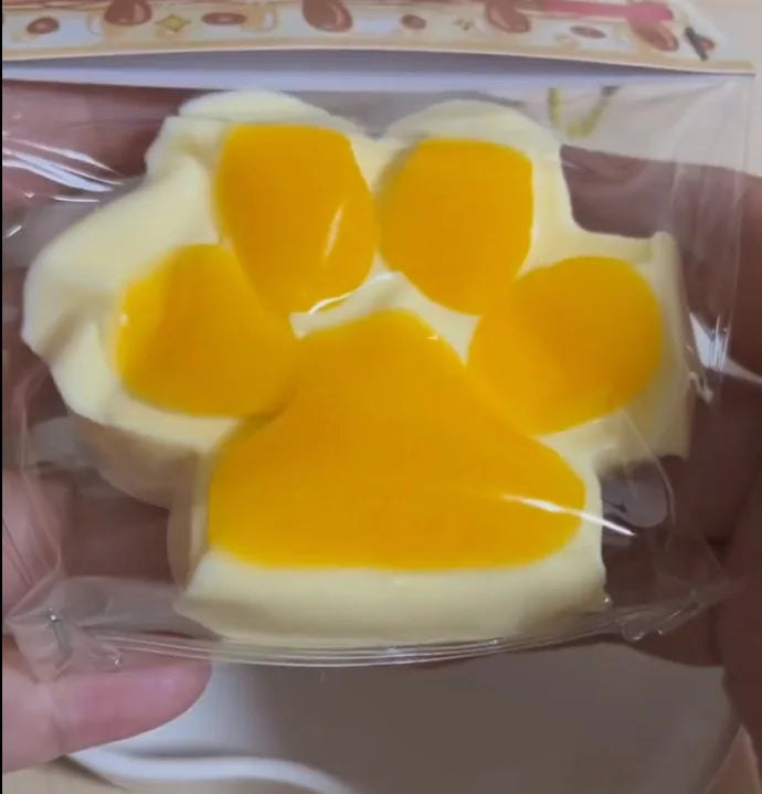 1pc Cute Cat Paw Squeeze Toy Soft Sticky Decompressing Stress Relief Slow Rebound Jelly Pinch Toy for Kids Adults Squishy Toy
