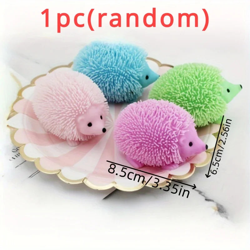 Hedgehog Squeeze Ball Pinch Funny Cute Doll Toy Spiky Balls Toy Glitter Sensory Fidget Toy Stress Relief for People Best Gift