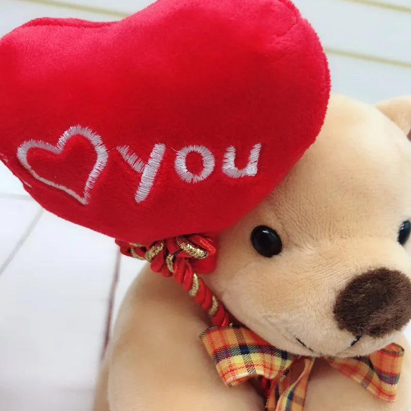 Cartoon Teddy Bear Holding Heart Plush Toys Stuffed Animals Kids Toys Soothing Toys Graduation Christmas Birthday Gifts